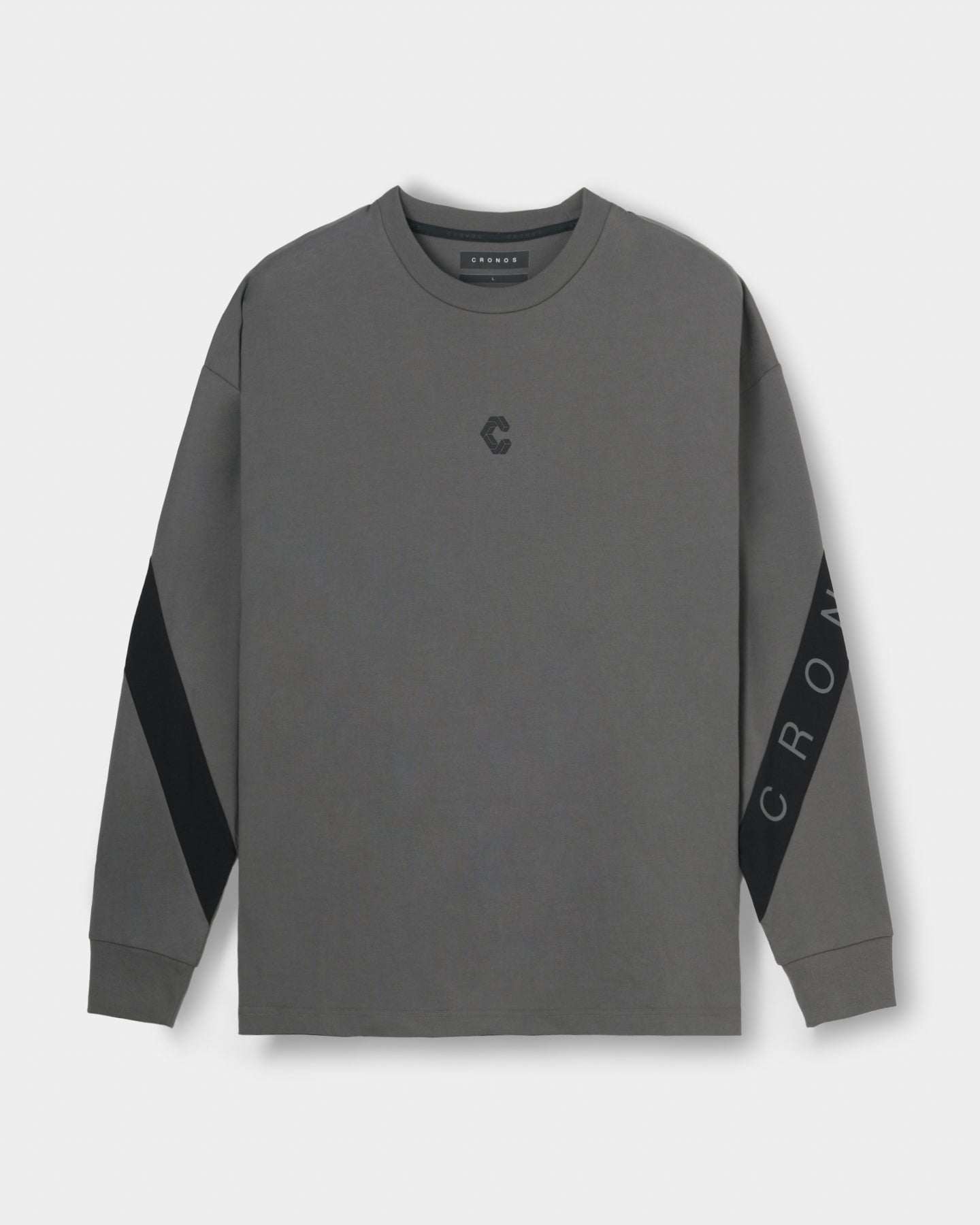 CRONOS DIAGONAL OVER L/S TEE【D.GRAY】