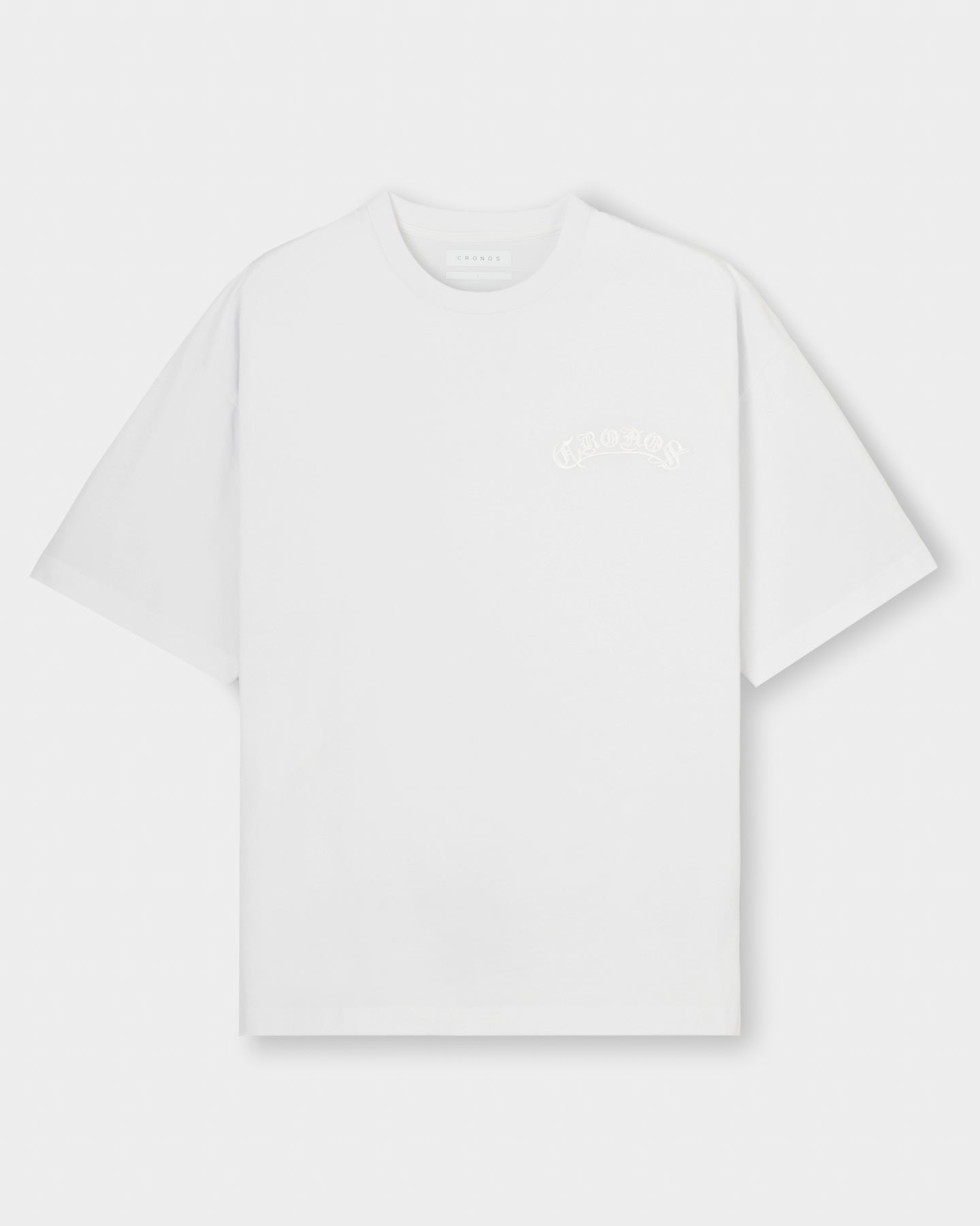 CRONOS BLACKLETTER S/S TEE【WHITE×T.BLUE】