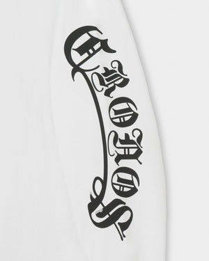 CRONOS BLACKLETTER  L/S TEE【WHITE】