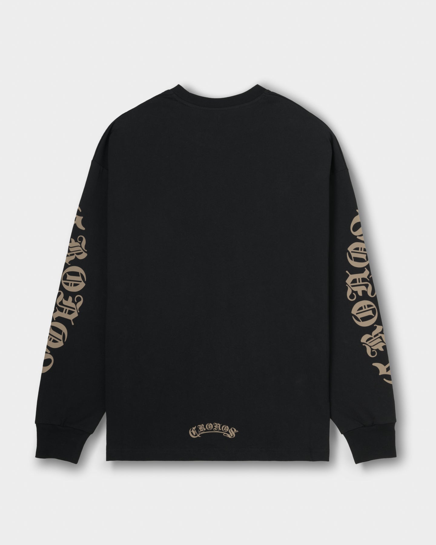 CRONOS BLACKLETTER L/S TEE【BLACK×GREIGE】