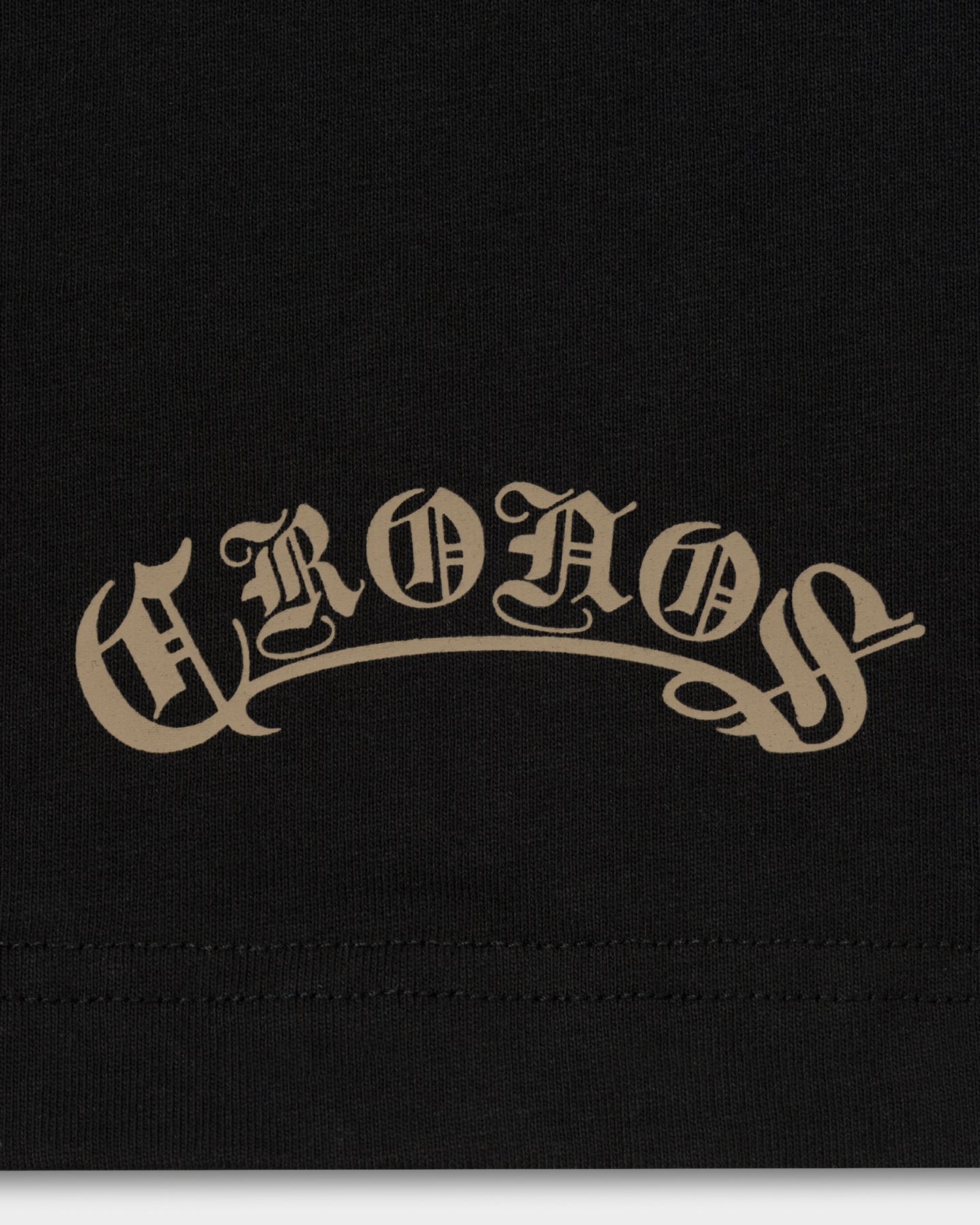 CRONOS BLACKLETTER L/S TEE【BLACK×GREIGE】