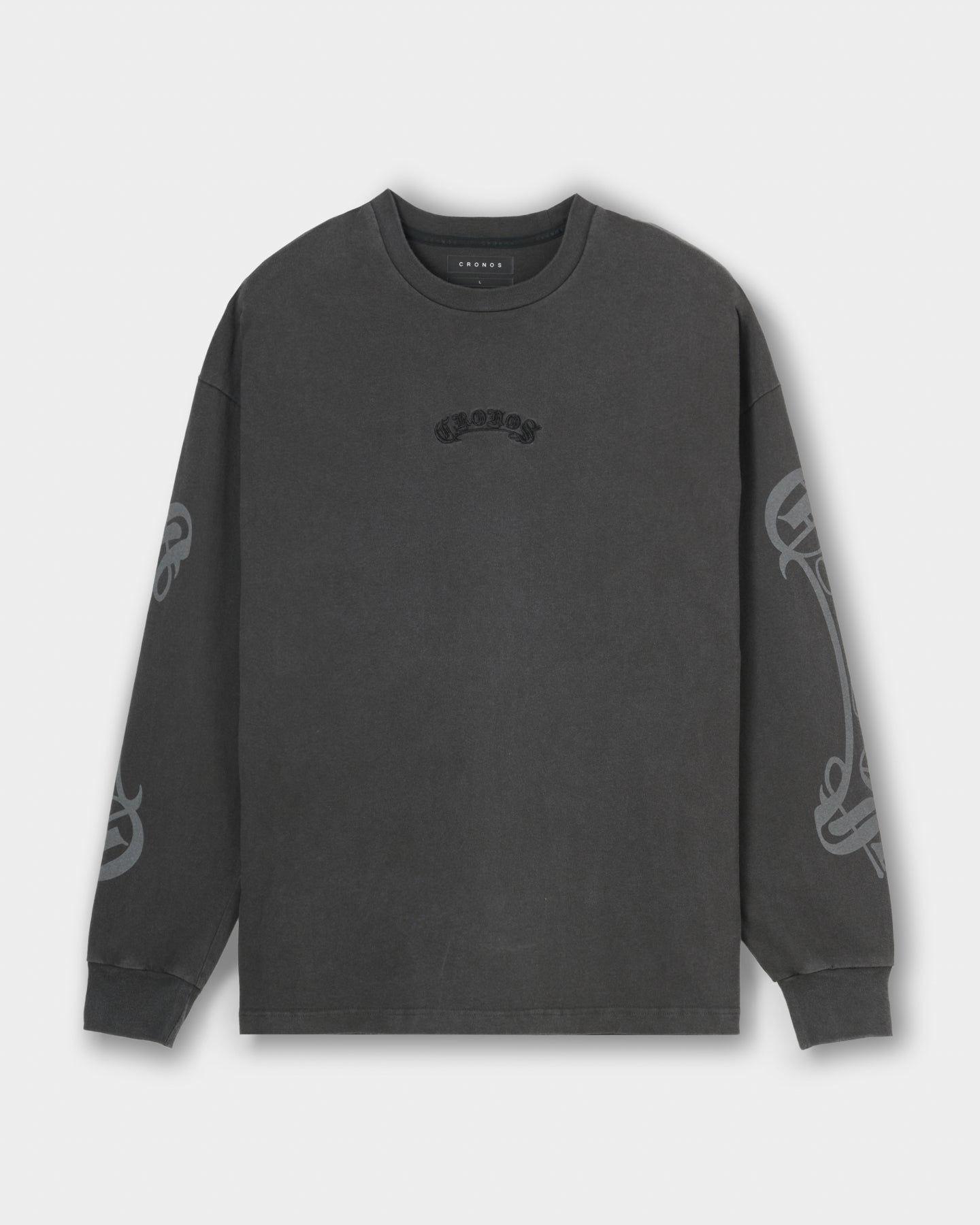 CRONOS BLACKLETTER L/S TEE【V BLACK】