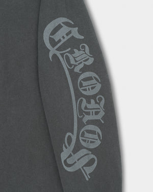 CRONOS BLACKLETTER  L/S TEE【V BLACK】