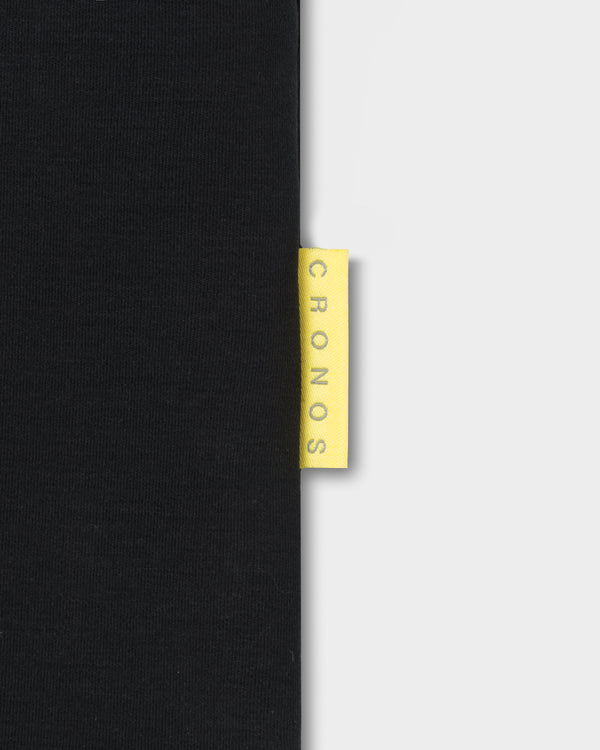 CRONOS TEXTURE REGULAR S/S TEE【BLACK】