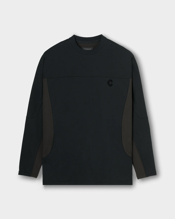 CRONOS WIDE SILHOUETTE L/S TEE【BLACK】