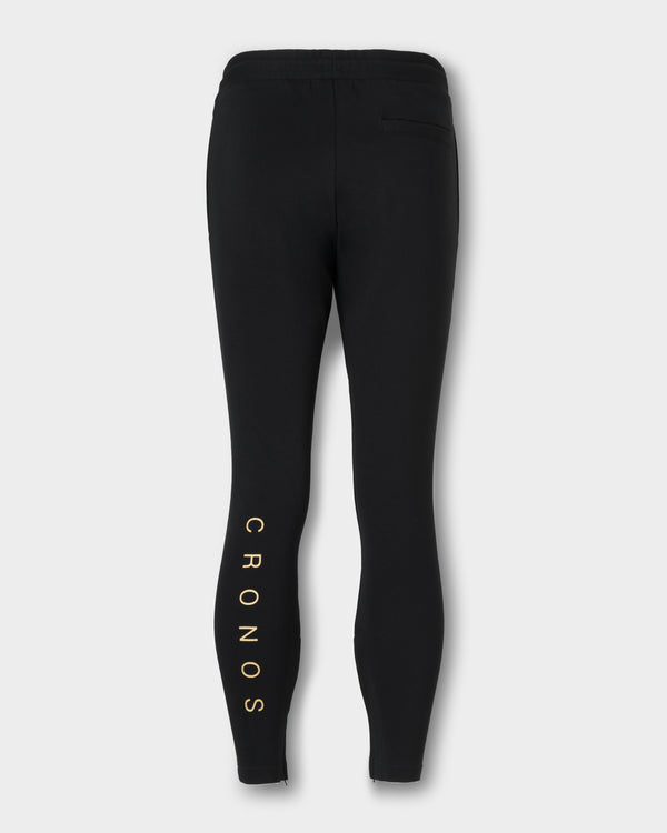CRONOS HIGH-STRETCH SKINNY PANTS [BLACK×GOLD]