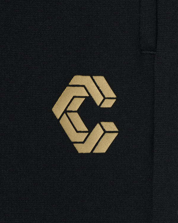 CRONOS HIGH-STRETCH SKINNY PANTS [BLACK×GOLD]