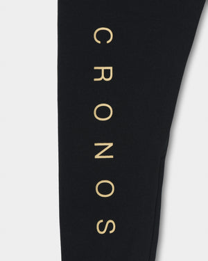 CRONOS HIGH-STRETCH SKINNY PANTS [BLACK×GOLD]