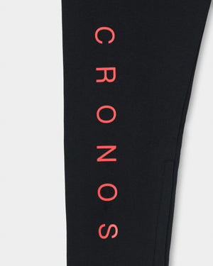 CRONOS 高彈性緊身褲【黑色×紅色】