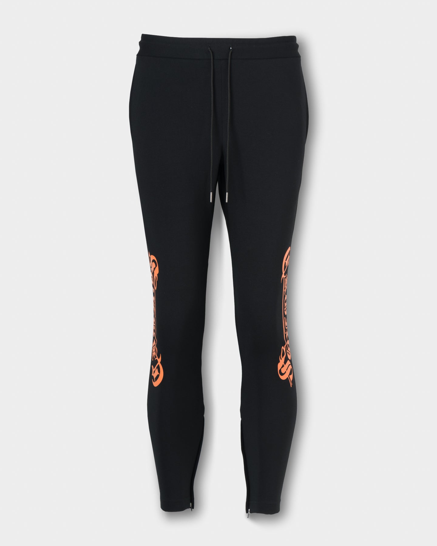 CRONOS BLACKLETTER SKINNY PANTS [BLACK x ORANGE]