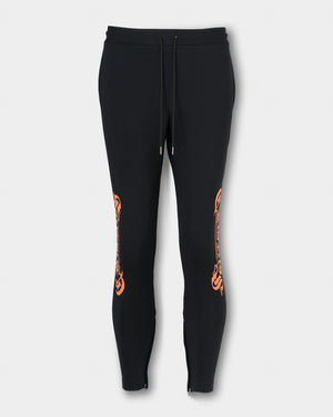CRONOS BLACKLETTER SKINNY PANTS【BLACK×ORANGE】