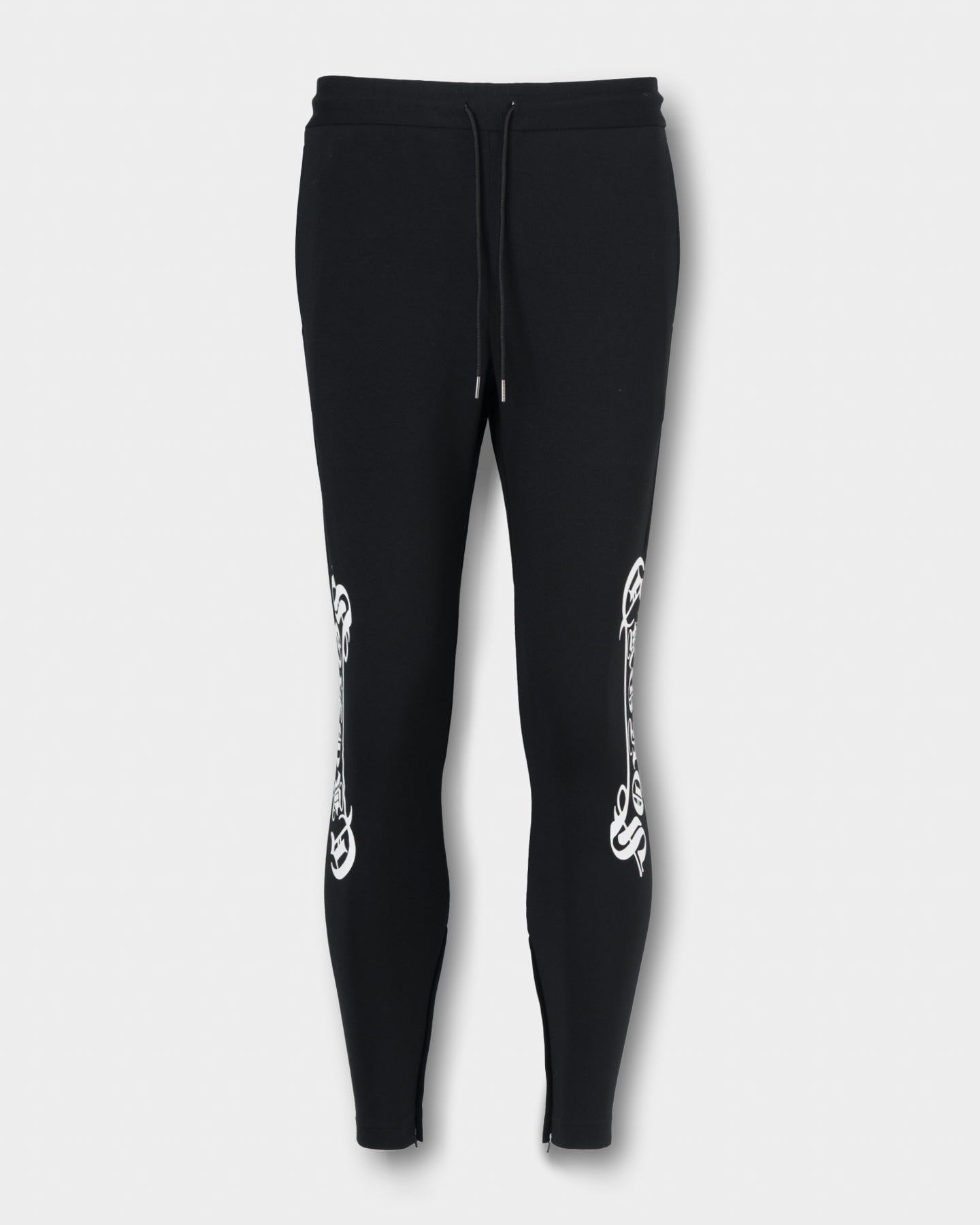 CRONOS BLACKLETTER SKINNY PANTS【BLACK×WHITE】