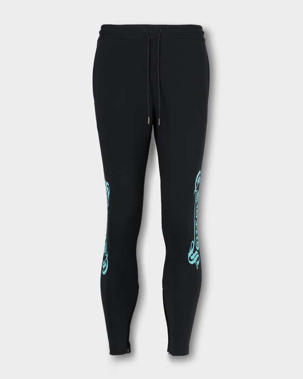 CRONOS BLACKLETTER SKINNY PANTS【BLACK×T.BLUE】