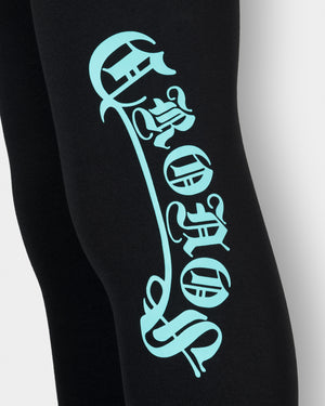 CRONOS BLACKLETTER SKINNY PANTS【BLACK×T.BLUE】