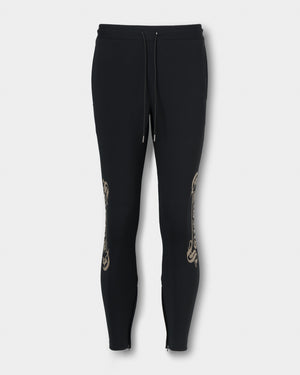 CRONOS BLACKLETTER SKINNY PANTS【BLACK×GREIGE】