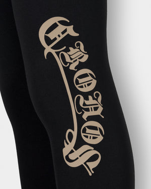 CRONOS BLACKLETTER SKINNY PANTS【BLACK×GREIGE】