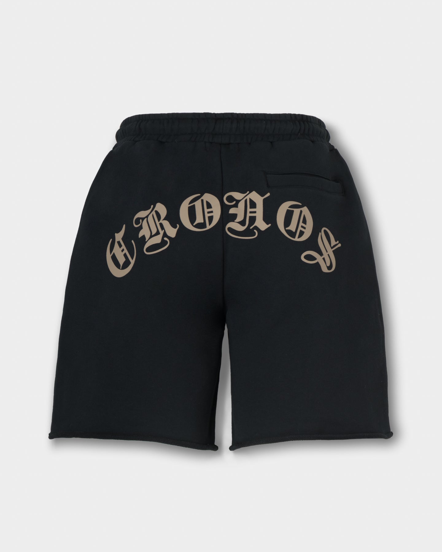 CRONOS BLACKLETTER SHORTS【BLACK×GREIGE】