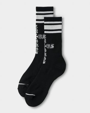 CRONOS BLACKLETTER SOCKS【BLACK】