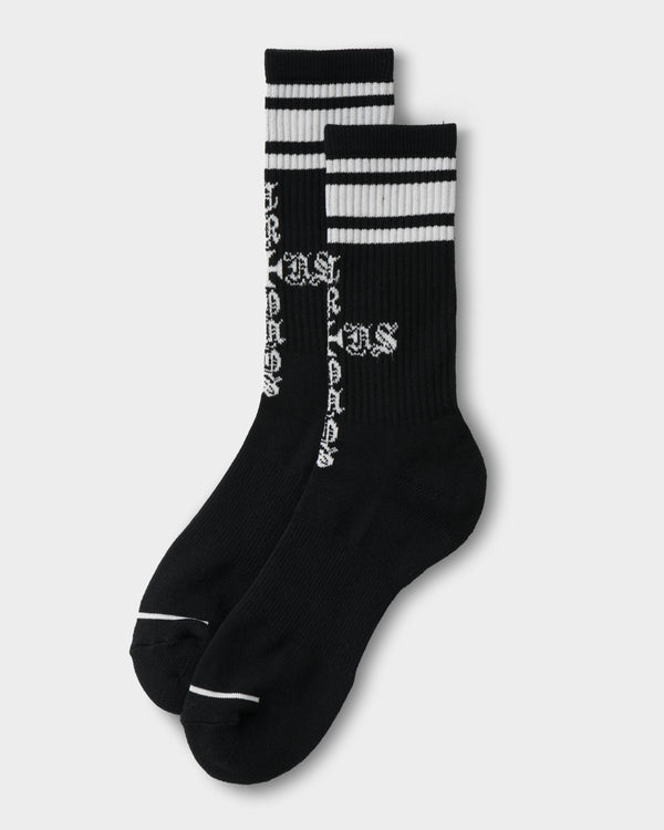 CRONOS BLACKLETTER SOCKS【BLACK】