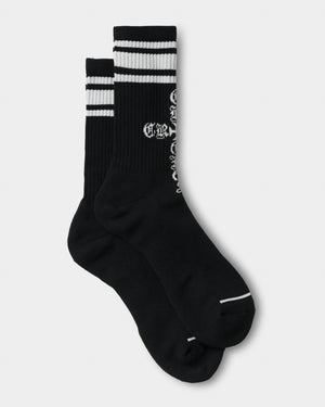 CRONOS BLACKLETTER SOCKS【BLACK】