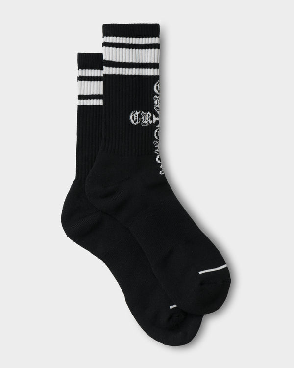 CRONOS BLACKLETTER SOCKS【BLACK】
