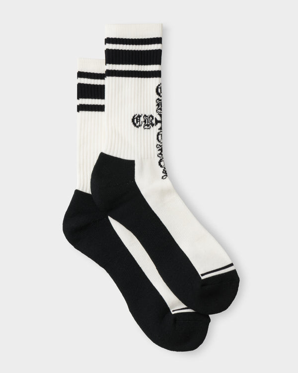 CRONOS BLACKLETTER SOCKS【WHITE】