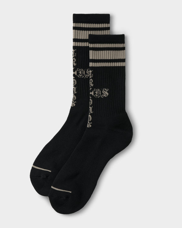 CRONOS BLACKLETTER SOCKS【GREIGE】