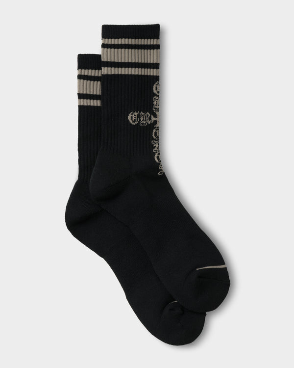 CRONOS BLACKLETTER SOCKS【GREIGE】