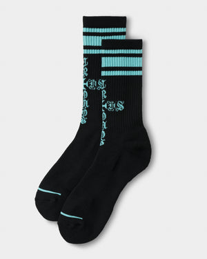 CRONOS BLACKLETTER SOCKS【T. BLUE】