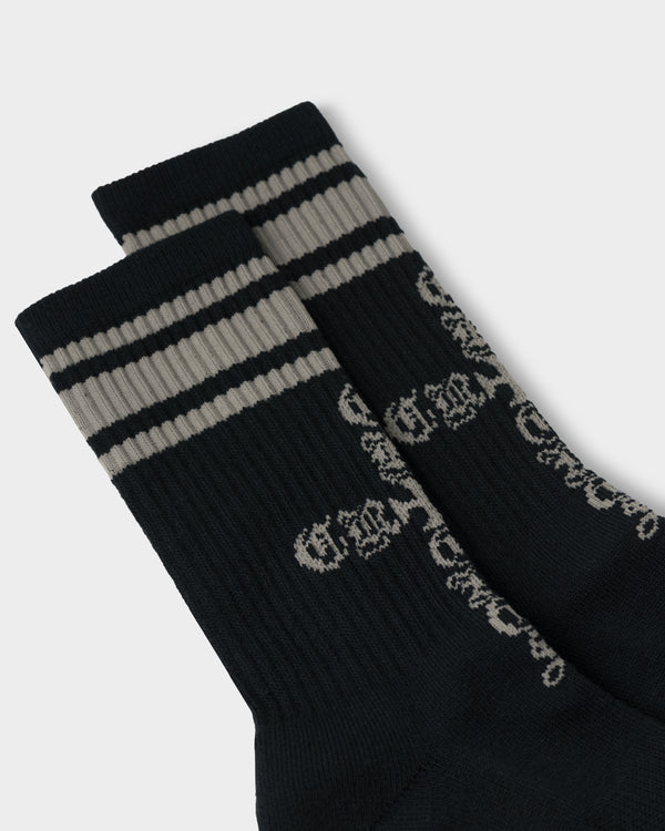 CRONOS BLACKLETTER SOCKS【GREIGE】