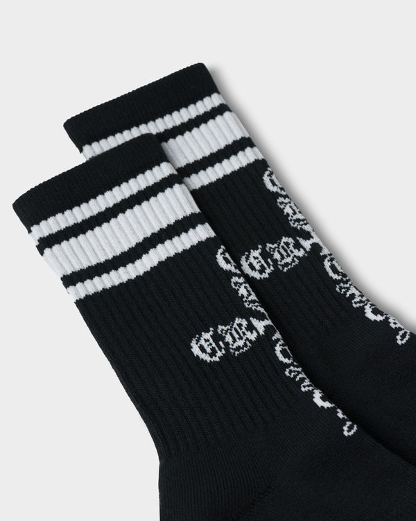 CRONOS BLACKLETTER SOCKS【BLACK】