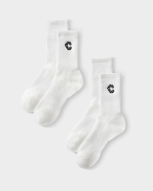 CRONOS DAILY 2PACK SOCKS【WHITE】