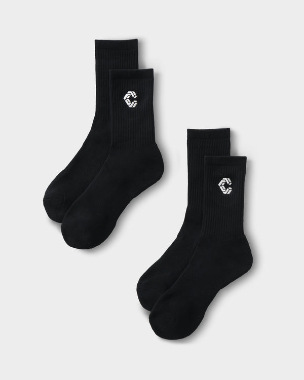 CRONOS DAILY 2PACK SOCKS【BLACK】