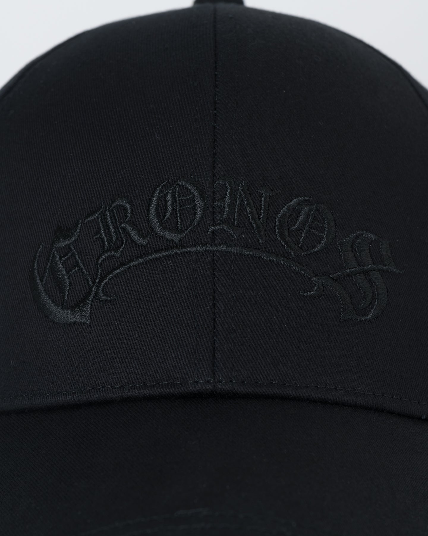 CRONOS ブラックキャップ CRONOS BLACKLETTER CAP【BLACK】