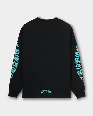 CRONOS BLACKLETTER  L/S TEE【BLACK×T.BLUE】