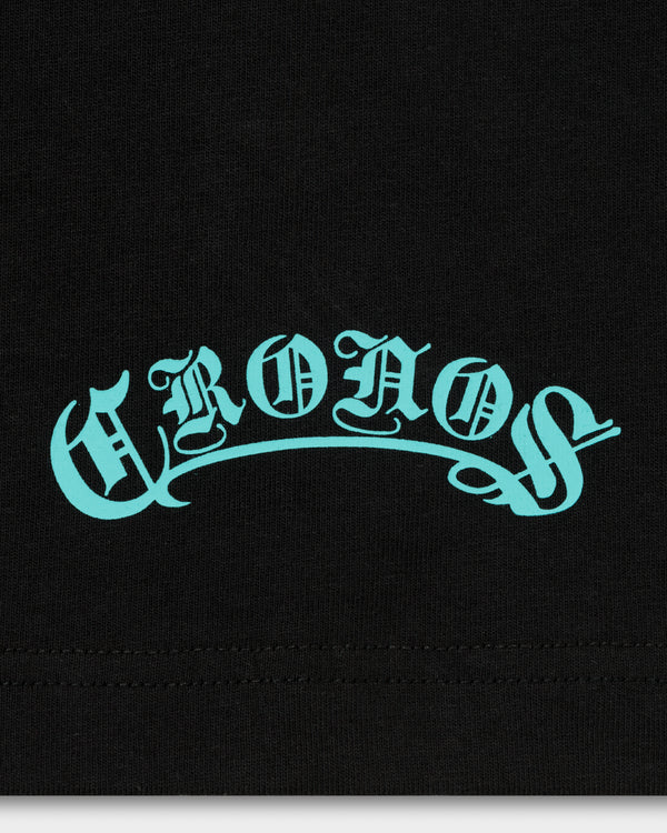 CRONOS BLACKLETTER  L/S TEE【BLACK×T.BLUE】