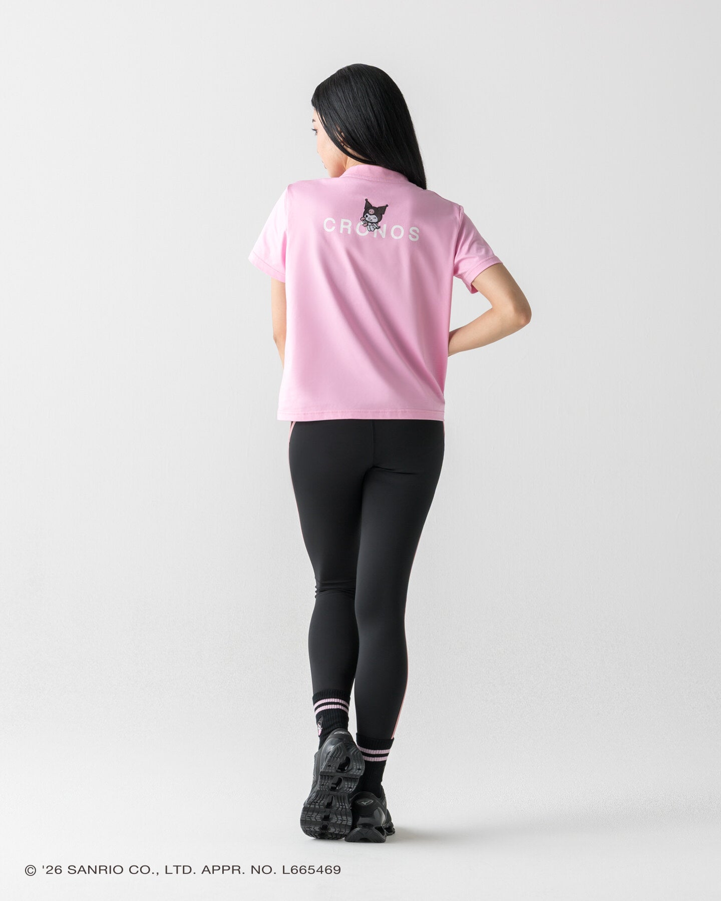 CRONOS クロノス　ピンク　セットアップ　トレーニングウェア CRONOS WOMEN BLACK LETTER BRA【PINK】