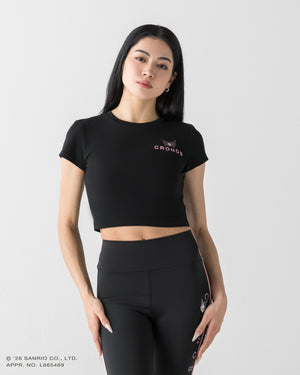 CRONOS × KUROMI LOGO TEE [BLACK]