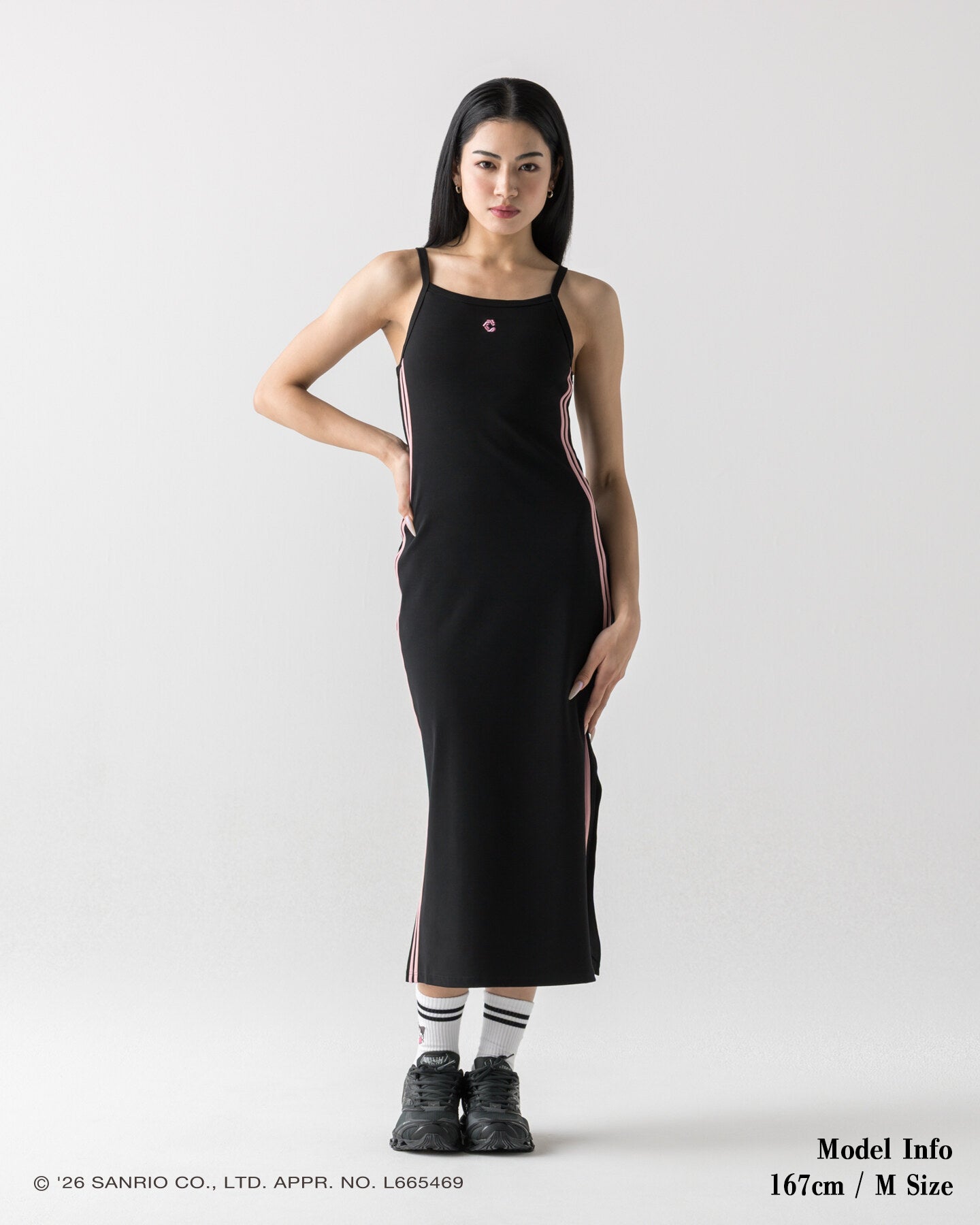 CRONOS × KUROMI LONG DRESS 【BLACK】