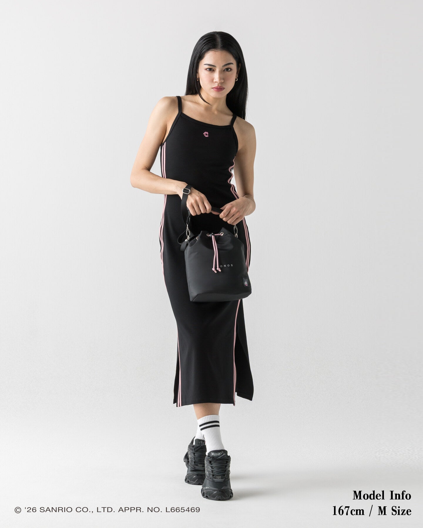 CRONOS × KUROMI LONG DRESS 【BLACK】