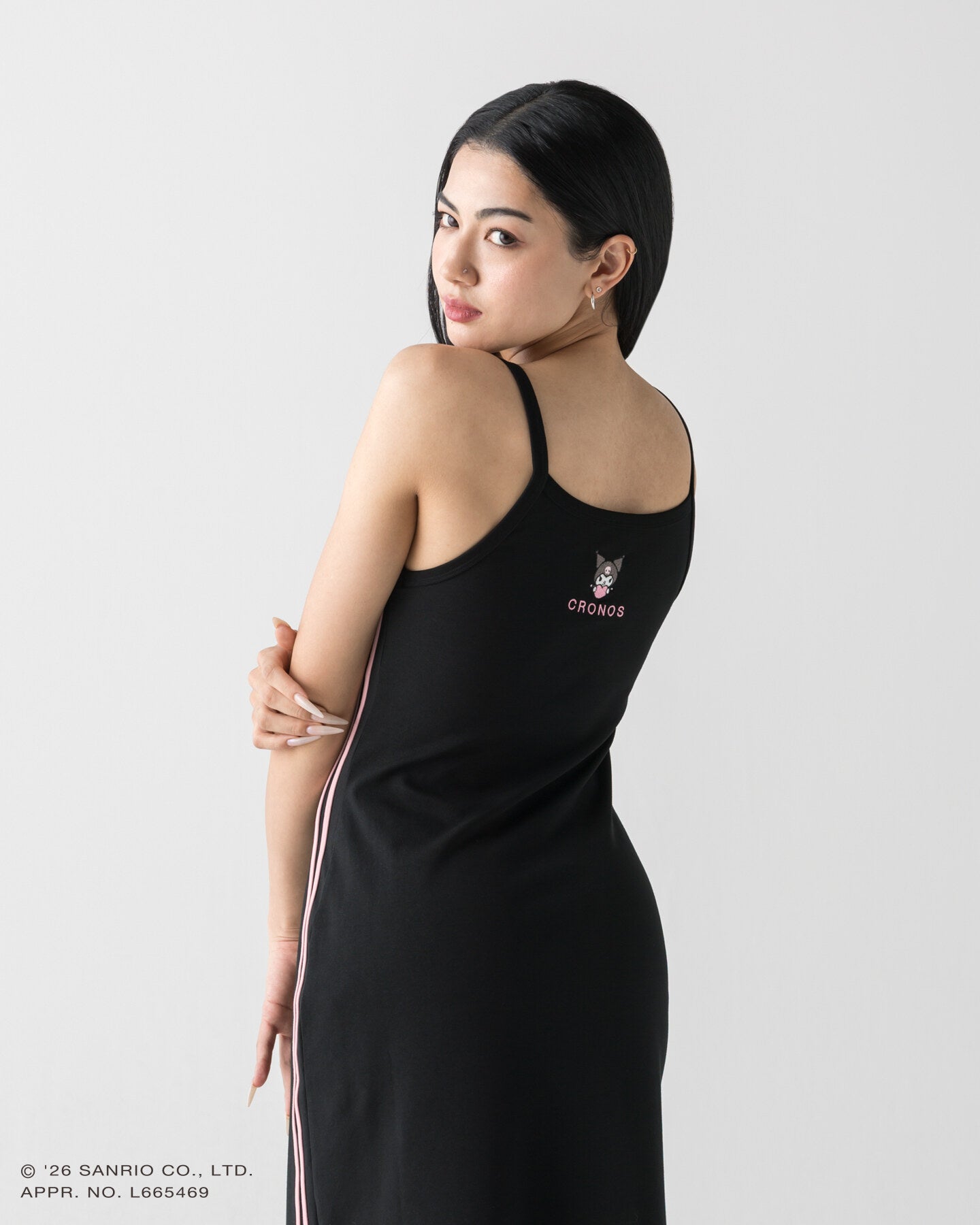 CRONOS × KUROMI LONG DRESS 【BLACK】