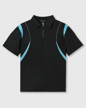 CRONOS BLACK ACTIVE MESH POLO【BLACK×BLUE】