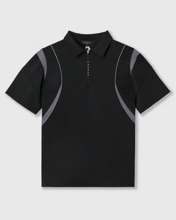 CRONOS BLACK ACTIVE MESH POLO【BLACK】