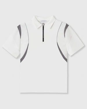 CRONOS BLACK ACTIVE MESH POLO【WHITE】