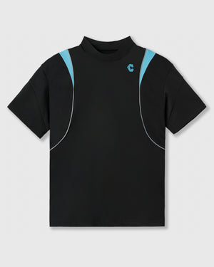 CRONOS BLACK ACTIVE MESH MOCK NECK【BLACK×BLUE】