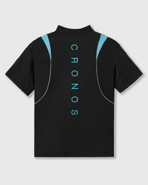 CRONOS BLACK ACTIVE MESH MOCK NECK【BLACK×BLUE】