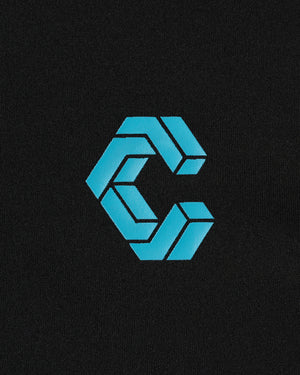 CRONOS BLACK ACTIVE MESH MOCK NECK【BLACK×BLUE】