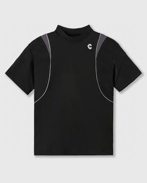 CRONOS BLACK ACTIVE MESH MOCK NECK【BLACK】