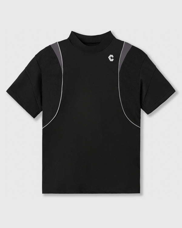 CRONOS BLACK ACTIVE MESH MOCK NECK【BLACK】