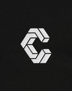 CRONOS BLACK ACTIVE MESH MOCK NECK【BLACK】